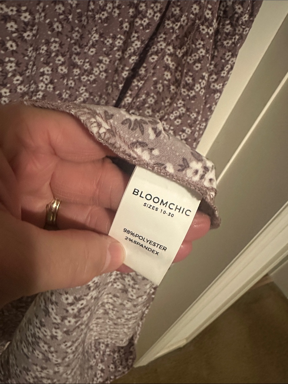 BloomChic Dusty Mauve Floral High-Low Maxi Dress size 18-20 - Picture 5 of 8